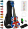 TIGER UKEKIT-UK Set ukulele soprano per principianti include accordatore cromatico, tracolla, custodia, adesivi per note da tastiera, plettro in feltro, muta corde di ricambio - UK, di corde Aquila