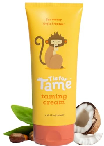 T is for Tame Cream - Crème coiffante pour cheveux avec des ingrédients naturels pour enfants. Pour dompter les mèches rebelles et les frisottis sans laisser de résidus collants ou gras. 100 mL