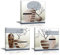 Piy Painting 3x Impression Elegant arbre dans la Vase à Fleurs sur Toile Peinture motif modern Tableaux Home Déco Mural en Bois réel, Impermeable, avec Cadre, Mur Art pour hotel Salle 30x30cm