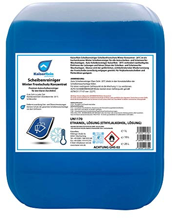 KaiserRein Scheibenreiniger Winter Frostschutz Konzentrat 10 L Premium Autoscheibenreiniger für den klaren Durchblick Auto KFZ Winter Scheibenwischwasser