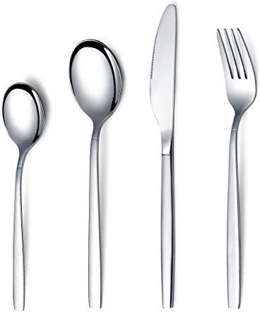 Berglander Couverts 24 pièces, Couverts en Acier Inoxydable, Couverts, Couverts d'argenterie, Service pour 6