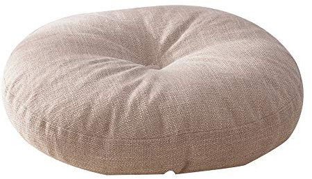 Rund Sitzkissen für Yoga, Zafu Kissen Meditationskissen Bodenkissen Gartenstuhl Auflage Niederlehner für Haus und Garten (Color : Beige, Size : 50cm)