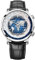 AGELOCER Herrenuhr mit Mondphase, automatisch, mechanisch, Weltzeit, maskulin, Kalenderuhr, Blau, VU:5201A1, Mechanisch
