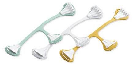 Snappi Windelklammer für Mullwindeln Stoffwindeln | 3er Pack | Große 1 (klein) (Hellgrün-türkis/Weiß/Gelb)