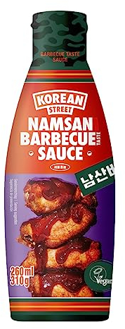 Korean Street] Coreano Salsa Barbacoa Smoky (310g)- Salsa asiática Multifuncional (Dulce y Umami), para bistec, Hamburguesas - Hecha en Corea, Vegetariana, sin GMO