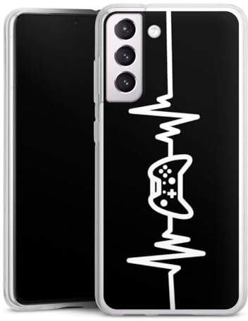 DeinDesign Silikon Hülle kompatibel mit Samsung Galaxy S21 FE 5G Case transparent Handyhülle Gamer Controller Zocken