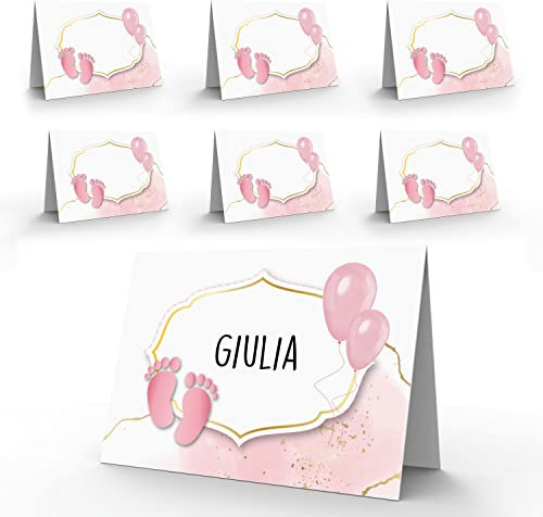 Segnaposto Battesimo Bimba Elegante - 40 Segna Posto Battesimo Bambina - Segnatavola Decorazioni Cerimonia