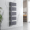 EMKE Radiador de baño plano, 1599 x 400 mm, color antracita, calentador de toallas para cuarto de baño, toallero, conexión lateral para agua, 684 W
