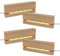 4 unidades Base de exhibición de luces LED, color cálido rectangular base de madera iluminada, para placa acrílica de 3 mm de grosor, placa de vidrio, arte de resina