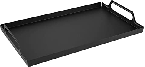 Vassoio da portata per fast food, vassoio antigoccia, foglio per biscotti, rettangolare, in acciaio inox, con manici, rustico, per frutta, pane, snack, caffè, bevande Foccar