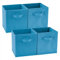 EZOWARE Aufbewahrungskörbe faltbare Würfel-Aufbewahrungsboxen, 4er-Set, faltbare Aufbewahrungsbox für Kleinkinder, Kinderzimmer 26,7x26,7x28cm-Niagara Blau