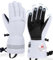 TANSTC Handschuhe Damen Herren Thermo, Rutschfeste Elastisch Fahrradhandschuhe Winterhandschuhe Winter Warm Thermohandschuhe Fäustlinge, Touchscreen Wasserdichte Laufhandschuhe Sporthandschuhe, Weiß L