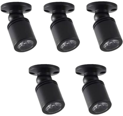 POCKETMAN Mini Spotlight LED Deckenleuchte 220V 1W mit USB Kabel für Innenbeleuchtung, Schmuckauslagen, Flure(schwarz, Kaltweiß)