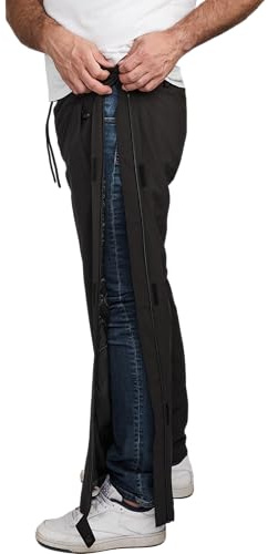 Dobsom Cologne Premium Regenhose Herren I Wasserdicht & Schmutzabweisend I Winddichte Überzieh-Hose I 2 Wege Reißverschluss, Seitlich zu Öffnen I Fahrradhose, Wanderhose, Rehahose, Trekkinghose