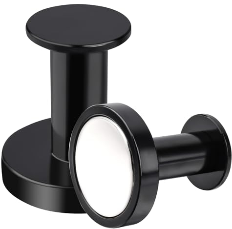 OCEUMAOA Magnethaken Extra Stark 32kg Neodym Magnete mit Haken Schwarzen 36mm Magnet Haken Hakenmagnete Groß für Eisentüren Kühlschränke Küchen Kleiderablage Büro Camping 2Stück