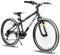 JOYSTAR Lubbock 24 Zoll Kinderfahrrad für Jungen & Mädchen im Alter von 9-13 Jahren Hardtail Mountainbike für Kinder mit 7-Gang, schwarz