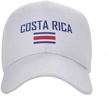 Baseballkappen Für Herren - Leichte Kappen Mit Nationalflagge Von Costa Rica, Verstellbare Mütze Im Polo-Stil, Klassische Sport-Freizeitmütze, Sommer-Sonnenhut Mit Uv-Schutz Für Unisex,Weiß,EIN