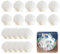 WJWINER Lot de 12 Coquilles Saint Jacques, Coquillage Décoration, Blanc Décorations de Coquille, Coquilles Saint-Jacques Naturelles, pour Mariage de Plage et Océan Crafts la Décoratio(10-12cm)