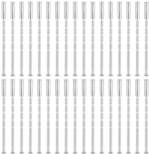 GBACHOOSE 100 Pcs M3 Door Handle Screws, Door Handle Fixing Screws with Sleeves, M3 Screws Connecting Bolts and Sleeve for Door Handles Knobs, Escutcheons, Cabinet Drawers(100 Screws+100 Bolts)