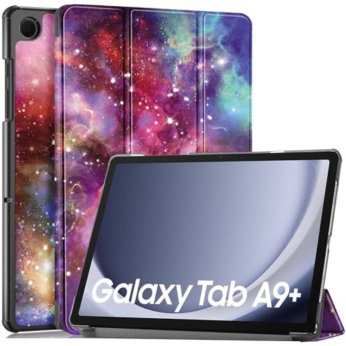 Vakarey Ultrafina con Soporte Funda Tablet para Samsung Galaxy Tab A9+ Plus 11 Pulgadas 2023 SM-X210/SM-X216/SM-X218,Vía Láctea