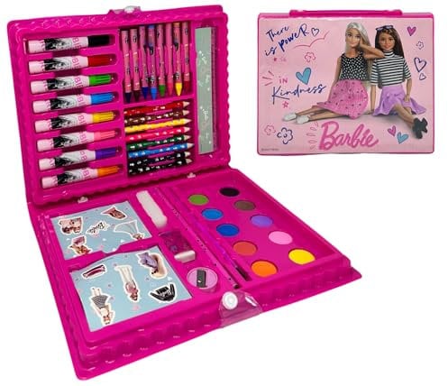 Coffret couleur pour Barbie fan, lot de 52 couleurs et papeterie kit dessin et peinture pour filles