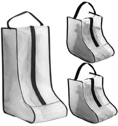 uinnossvc 3-Piece Boot Storage Bags - Portable, Dust & Waterproof Shoe Protectors for Boots, Sneakers, Running Shoes, Stilettos
