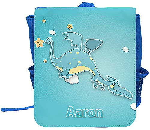Kinder-Rucksack mit Namen Milo und lustigem Drachen-Motiv | Rucksack | Backpack