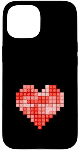 Hülle für iPhone 15 Master Builder Bricks Blocks Herz