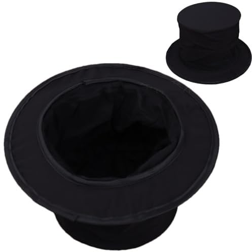 Hogvinnatil Zauberhut Zylinder Für Kinder 28,5 X 28,5 X 15 Cm Zaubererhut Zauberer Frühlingshut Kopfbedeckung Zylinderhut Schwarz Kostümzubehör Magie Accessoires