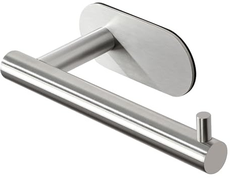 SAYAYO Toilettenpapierhalter Ohne Bohren Gebürstet Klopapierhalter | Edelstahl Toilet Paper Holder Selbstklebend WC Rollenhalter für Toilette und Badezimmer