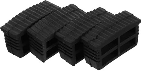Patin pour Echelle alu 60 × 22, Patin Echelle 4 Pièces Couvre-pied D'échelle Pour Échelle à Coulisse Embouts D'échelle à Coulisse Embouts De Stabilisateur Couvre-échelles Caoutchouc Black
