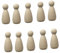 Housoutil 10 Stück Diy Holzfiguren für Bastelprojekte Blanko Puppen Naturholz zum Bemalen für Kinderhandwerk und Hochzeitsdekoration