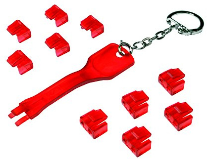 Logilink MP0042 RJ45 Port 1x and 10x Locks Set Red