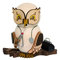 Drechslerei Kuhnert - Rauchfigur/Räucherfigur - Eule Arzt aus Massivholz - ca. 15 cm - Made in Germany