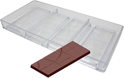 Goldbaking Moule à chocolat uni en polycarbonate pour barre de bonbons, barre fantaisie, moule à chocolat PC