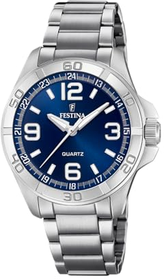 Festina Montre pour Homme F20434/2 Boîtier en Acier Inoxydable Gris Bracelet en Acier Inoxydable Gris