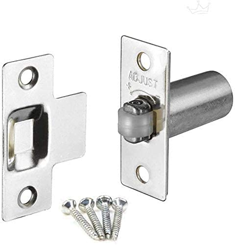 Dzina™ Adjustable Roller Catch 38mm Nickel Plated Forend (Nylon Roller) Pack of 2