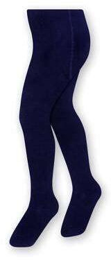 STEVEN Collants en coton uni et lisse pour enfants/Hauteur 68 cm-158 cm/Parfait pour les journées plus fraîches/Opaque/Collants pour enfants/Unisexe/Âges 0-11/Bleu marine/104 cm-110 cm