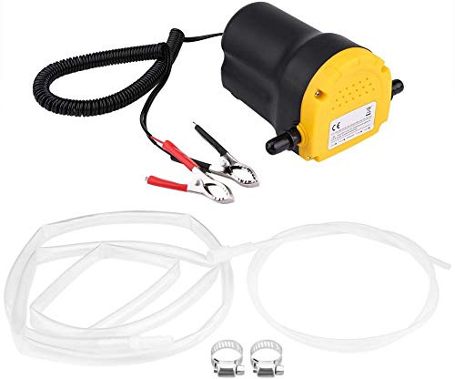 EVGATSAUTO Pompe de transfert d'huile moteur d'extracteur de fluide 250L/heure adaptée aux motos, camionnettes, voitures, quads 12V 60W