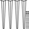 VEVOR Hairpin Table Legs Black Set of 4 Desk Legs Each 220lbs Capacity Hairpin Desk Legs 3 Rods for Bench Desk Dining End Table Chairs Carbon Steel DIY Table Legs Heavy Duty Furniture Legs (28)