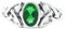 Windalf Keltischer Damen Ring MYTHIA 7 mm Celtic Liebesknoten Smaragd Verlobungsring 925 Sterlingsilber (Silber, 60 (19.1))