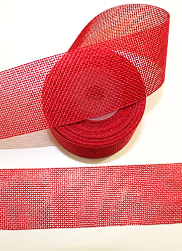CaPiSo Juteband Jute Leinen Dekoband Gitterband Schleifenband aus Naturjute Frostschutz Naturband nachhaltig Geschenke Geschenkverpackung Basteln Weihnachten