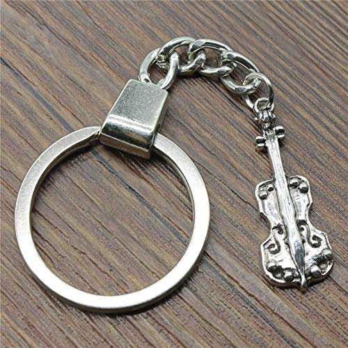 JLZK Mikrofon Gitarre Schlüsselanhänger DIY Handgemachte Geschenke Schlüsselanhänger Musikinstrumente Musik Charms