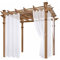 PPGE Home Tende Voile Bianco Tenda da Sole Tende Trasparenti Zanzariera da Sole Tende per Balcone Esterno per Cortile Esterno, Campeggio, Outdoor Blackout Curtains
