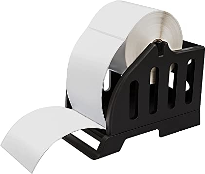Ü Heartray Etikettenhalter für Rollen und Fächer gefaltete Etiketten, schwarzer Ständer für 10,2 x 15,2 cm Thermo-Etikettendrucker