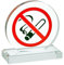 4 Stücke Rauchen verboten/No Smoking Tischaufsteller aus Acryl mit Sockel 90X80 mm Nichtraucher Tischschild Restaurant Büro Nichtraucher Schreibtisch Logo Anzeige
