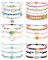 CASSIECA 20 pièces Bracelet de Cheville Coloré Femmes Bracelet de Cheville en Corde Tressée Coloré Bijoux de Cheville