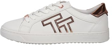 TOM TAILOR Damen 5394708 Sneaker, White Rose Gold, 42 EU