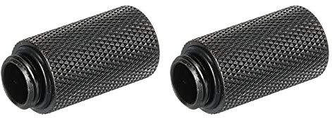 sourcing map 2 Stück Stecker auf Buchse Extender Fitting G1/4 x 30mm für Wasserkühlung Schwarz