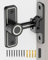 Heavy Duty Gate Latches 90 Degree Right Angle Barn Door Lock, Anti-Theft Sliding Door Lock Latch for Wooden Fence Garden Bathroom Outdoor Garage Window Include Screw (Luminous Black)